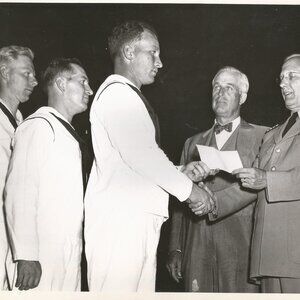 Vintage WWII U.S. Naval Pass-In-Review Ceremonial B & W Photo 8 x 10